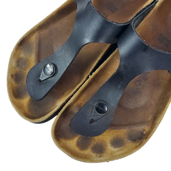 PAPILLIO BIRKENSTOCK Sandals GIZEH Womens Size 39 250 L8 Black Flip Flop Thong - Picture 8 of 9